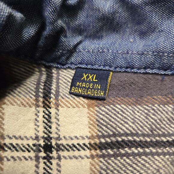 Jachs Heritage Men's Long Sleeve 100% Cotton Flannel Button-Up, Size XXL - Picture 8 of 10